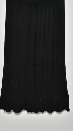 Maxi jersey perle & strass noir