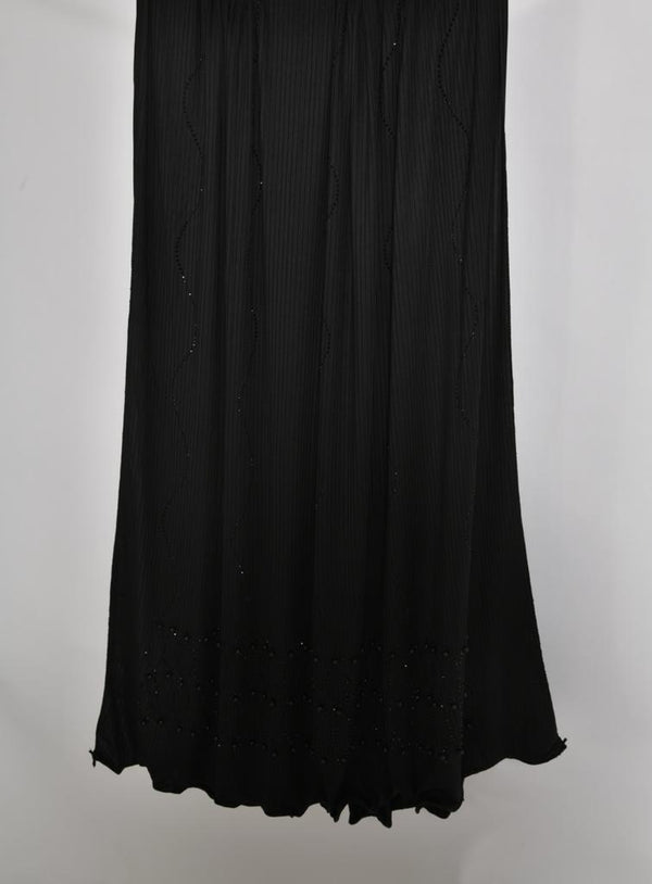 Maxi jersey pearl &amp; black rhinestones